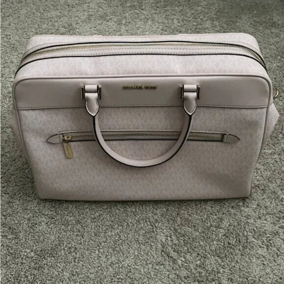 🆕NWOT Michael Kors Large Logo Weekender Bag • Light Powder Blush - Picture 5 of 9